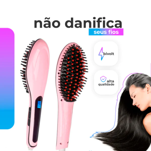 Escova Mágica Alisadora e Modeladora De Cabelo 230°c - Ana Hickmann - BIVOLT