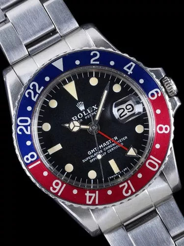 Rolex Gmt Master 2 Pepsi Fundo Preto+caixa Resist A Agua